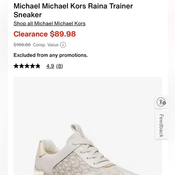Michael Michael Kors Raina Trainer Sneaker cream gold logo - Picture 4 of 10